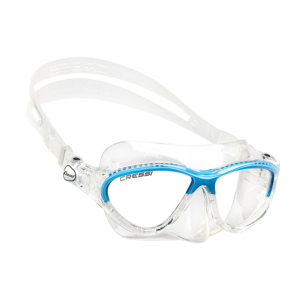 CRESSI-MOON-KID-CLEAR-BLUE Cressi Moon Kid Silicone Mask Clear/Frame Blue - Μάσκα - Image 1