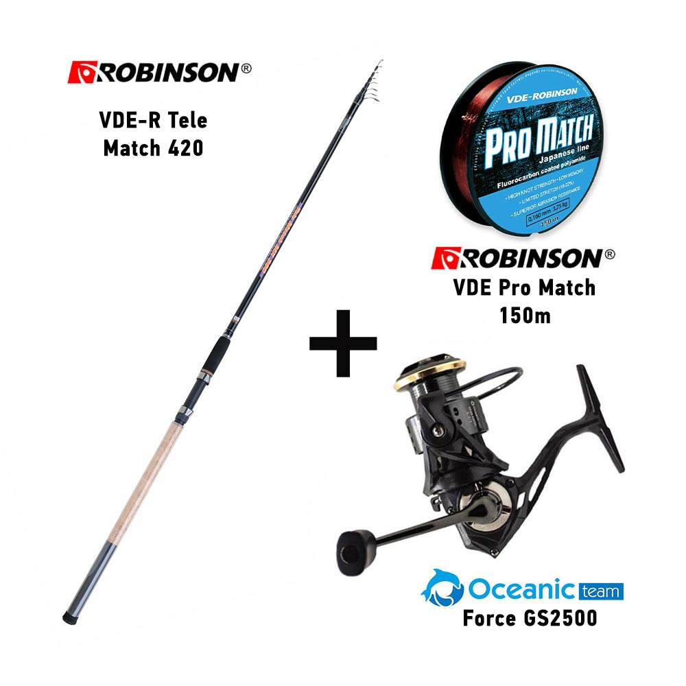 VDE-R-TELE-MATCH-FORCE-PRO-MATCH Combo Match Robinson VDE-R Tele Match 420 + Oceanic Team Force GS2500 + Robinson Pro Match 150m - Image 1