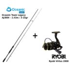 Combo LRF Oceanic Team Legacy AJ/80H – 2.43m / 3-15gr + Ryobi Virtus 2000