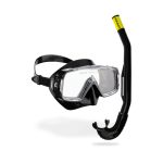 Cressi Sirena + Island 2.0 Combo Black/Black - Σετ Μάσκα και Αναπνευστήρας
