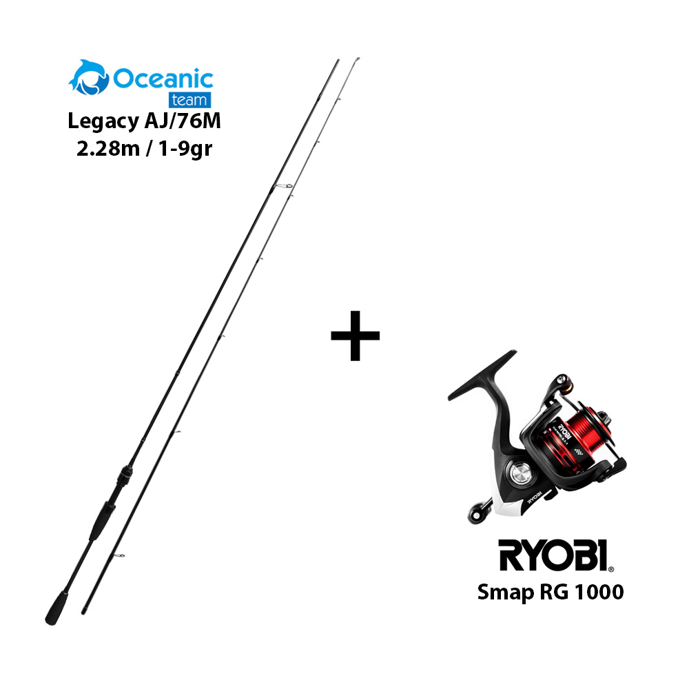 legacy smap Combo LRF Oceanic Team Legacy AJ/76M – 2.28m / 1-9gr + Ryobi Smap 1000 RG - Image 1
